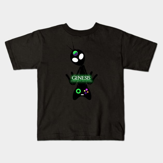 Genesis Streetwear -  Alien Gamer Kids T-Shirt by retromegahero